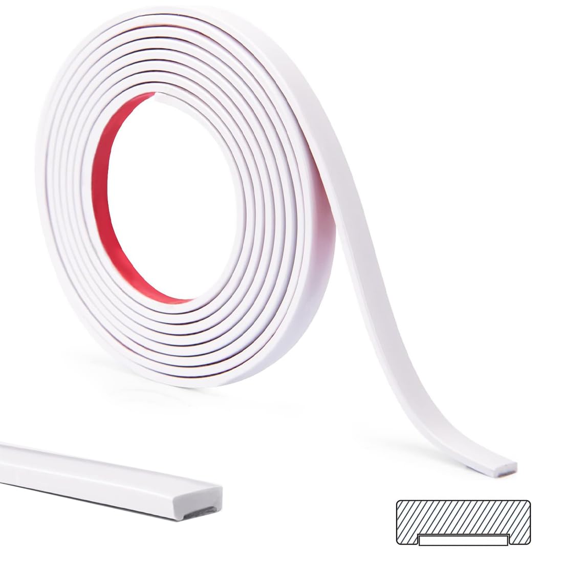 32.8 Ft Peel and Stick Trim,Flexible Peel and Stick Trim Molding,Molding Trim for Wall Tile Edges,Kitchen,Ceilings,Backsplash and Mirrior Frame Decor(White)