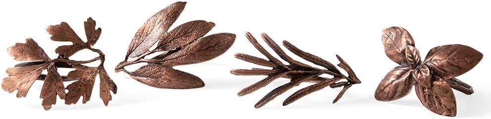 Kit Mix de Ervas com 4 Anéis de Guardanapo, Acervo Panelinha, 111726, Cobre