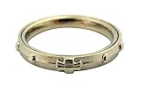 Silver Tone One Decade Rotating Rosary Ring with