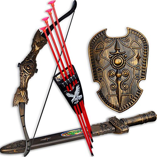 VISTON Swords Shield Bow and Arrow Sword Shield Sucker Simulation