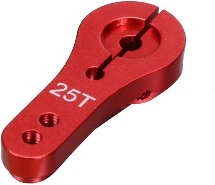 YouN 25T M3 Metal RC Servo Arm Horn for MG995 MG946R MG996R MG945 S3003(Red)