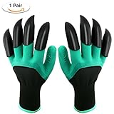 Philonext Garden Gloves with Claws Fingers - Uniex Gardening Genie Gloves with 8 Claws for Digging, Planting, Flowers Pruning & More