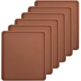 6 Pack Silicone Dehydrator Trays Compatible with Cosori CP267-FD, Nonstick Silicone Drye Sheets with Edge, Multi-purpose Reusable for Jerky, Fruit, Meat, Herbs, Vegetables, Crackers