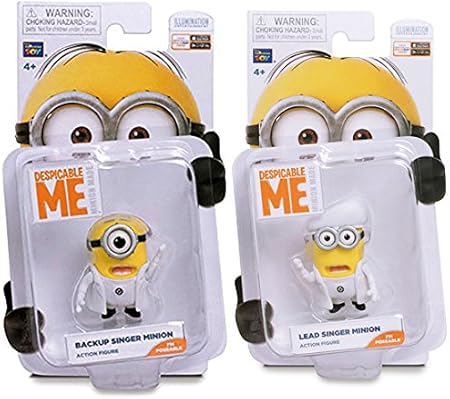 Amazon 怪盗グルーのミニオン危機一発 コレクティブルフィギュア バックアップシンガー リードシンガー ミニオン 2点セット 並行輸入品 フィギュア ドール 通販
