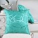 CaliTime Throw Pillow Covers Pack of 2 Modern Shining & Dull Contrast Circles Rings Accent Geometric Cushion Cases Shells for Couch Sofa Home Decor 18 X 18 Inches Turquoise