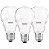 Osram LED Base Classic A, in Kolbenform mit E27-Sockel, Nicht Dimmbar, Ersetzt 60 Watt, Matt, Warmwei&szlig; - 2700 Kelvin, 3er-Pack