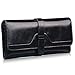 Jack&Chris RFID Blocking Leather Checkbook Wallets for Women Large Capacity Tri-fold Purse with 12 Card Slots,Gift Box, WBXH049