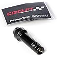 Circuit Performance Black Bolt-in Flush Mount Valve Stem Air Filler Tube (1 Piece)