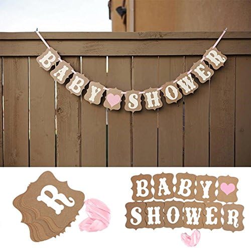 Jia Jia Trade Baby Shower Banner Hanging Bunting Garland Decor for Baby Party Bedoom Decoration