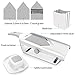 ZERLA Adjustable Mandoline Slicer, Grater & Julienne Slicer Cutter for Vegetable, Fruit, Onion, and Cheese (White)