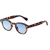 ADE WU Retro Round Sunglasses for Women Men Vintage Small Circle Frame Tinted Sun Glasses Unisex Stylish 46mm