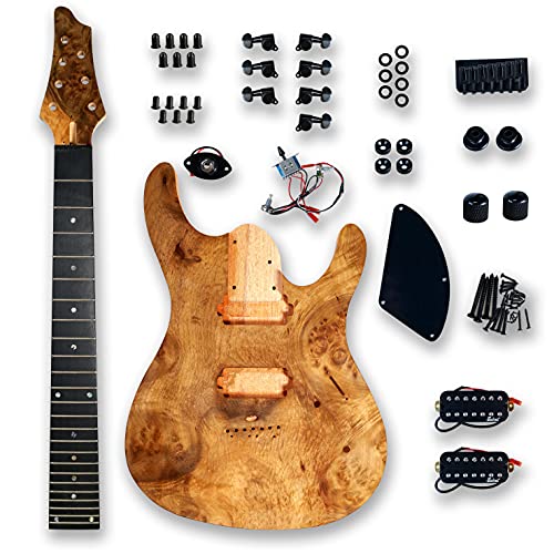 BexGears DIY 7 String Electric Guitar Kits Burl