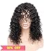 Goldfinch Deep Wave Lace Closure Wig Human Hair Curly 4x4 Lace Closure Wig for Black Women 150% Density Brazilian Virgin Human Hair Lace Wig Middle Part 16 inches