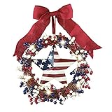 Led Lighted Patriotic Star Wreath