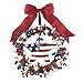 Led Lighted Patriotic Star Wreath