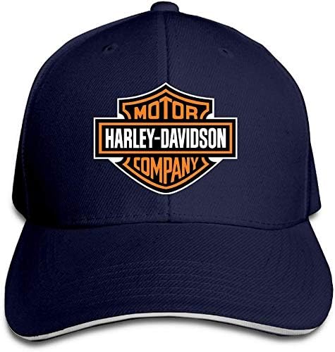 TopSeller Harley Davidson Logo Adjustable Peaked Baseball Caps Hats For Unisex Navy