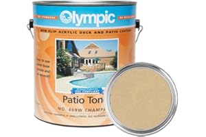 KELLEY TECHNICAL COATINGS Olympic Patio Tones - Champagne - 1 Gallon - Non-slip acrylic deck and patio coating, concrete restorer.