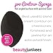 Beauty Junkees Makeup Sponge Blender - Black Contour Makeup Blender Sponge, Liquid Cream Powder Foundation Blending Sponges, Make Up Applicator, Cosmetic Blenders, Wet Dry Beauty Sponge, Latex Free