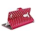 LG G3 Case Nccypo Fashion Bling Twinkling Crystal Folio Leather Slim Protective LG G3 Phone Case For LG G3 (2014) [Metal Wrist Wallet- Rose Red] with Card Slots and Stylus