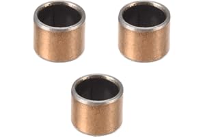 uxcell Sleeve Bearing 8mm Bore x 10mm OD x 8mm Length Plain Bearings Wrapped Oil-Less Bushings 3pcs
