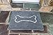 Soggy Doggy Doormat with Bone Design - Ultra Absorbent Microfiber Chenille Wet Dog Mat for Muddy Paws - Non-Slip and Machine Washable (Gray/Light Gray Bone, Large 26” x 36”)