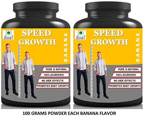 Hindustan Ayurveda Speed Growth | Height Increase | Banana Flavor - 100 gms Powder (Pack Of 2)