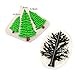 Set of 2 Christmas Tree Cake Fondant Molds, Silicone Little Fir Tree Branch Silhouettes Silicone Mold for Cake Cupcakes Decorating Sugarcraft Polymer Clay Epoxy Resin