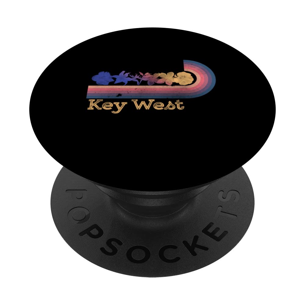 Retro Key West Tropical Flowers 80's Style Surfing PopSockets Swappable PopGrip
