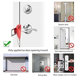 Portable Door Lock, Latrent Thicken Solid Heavy