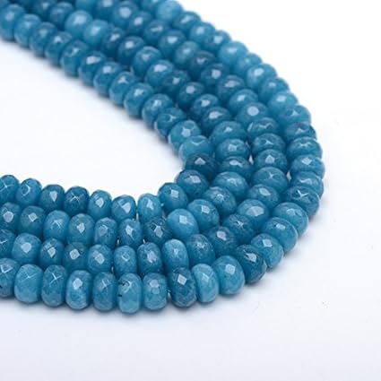 15 ACHAT PERLEN NATURAL INDISCHE SAPPHIRE 8mm Rondelle Facettiert Edelsteine Halbedelstein Edelstein Strang Schmuckperlen Sch