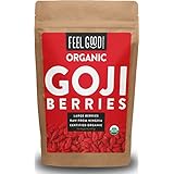 Organic Goji Berries - 16oz Resealable Bag - 100% Raw From Ningxia - by Feel Good Organics