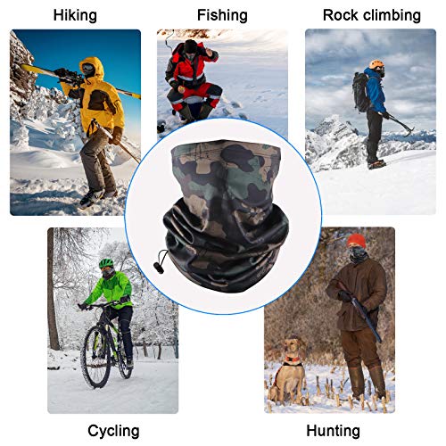 2 Pack Winter Face Mask Neck Gaiter,Cold Weather Breathable Washable Neck Warmer Scarf Balaclava for Running, Skiing,Cycling Motorcycle Riding Other Outdoor Sports,Mens or Womens Unisex Black