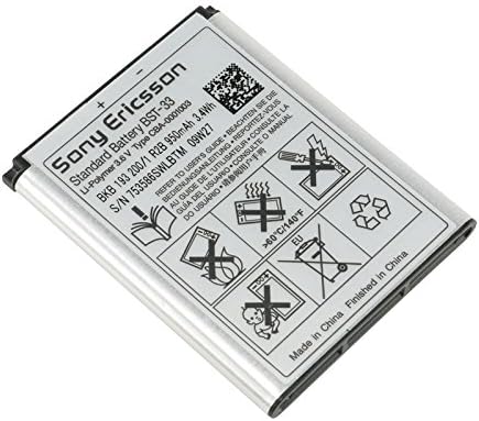 BST-33 Battery for Sony Ericsson W950 Z610 Z750a Z800i