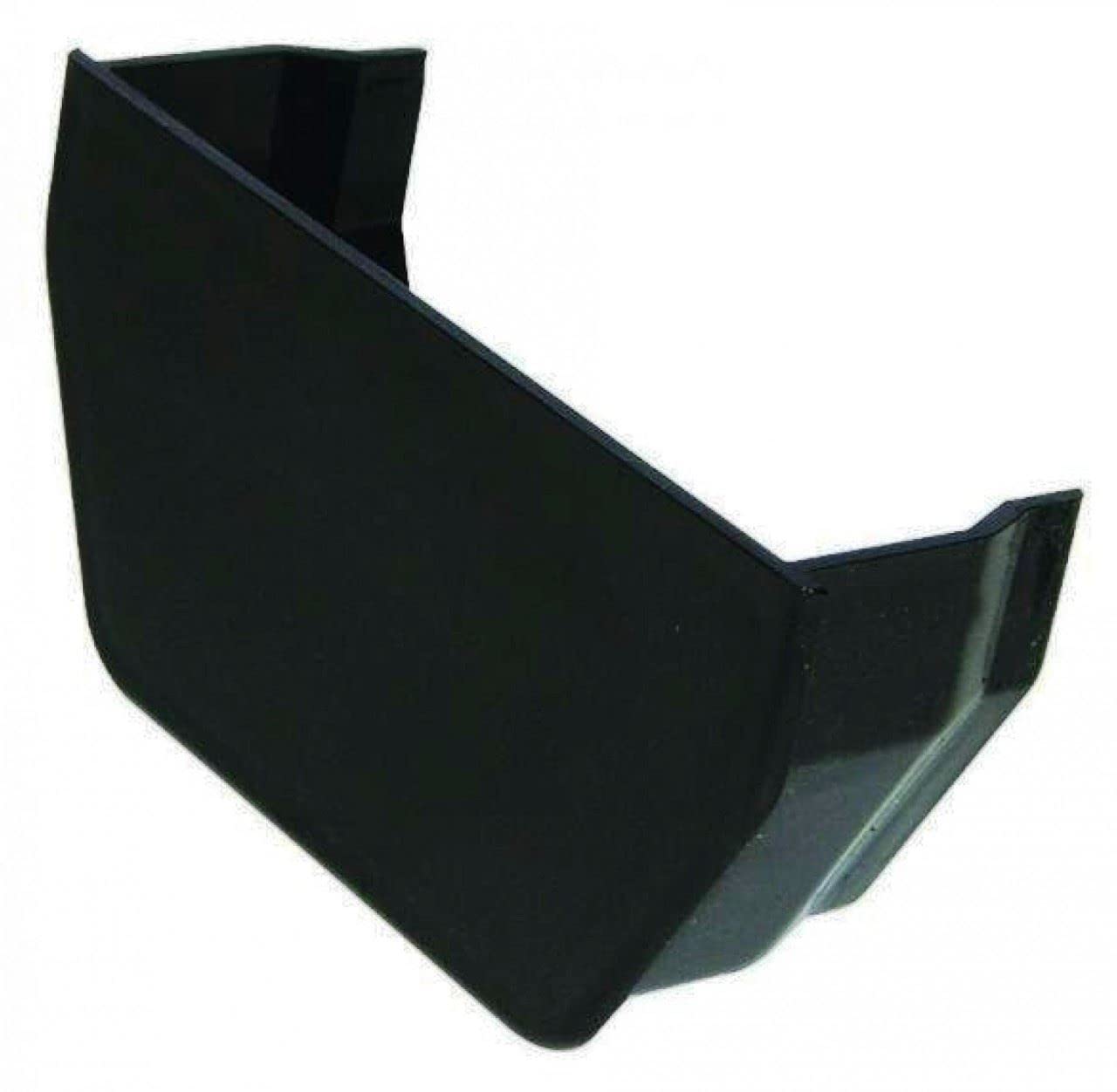 FLOPLAST 114mm Square Gutter Internal Stop End - Black - Pack of 2