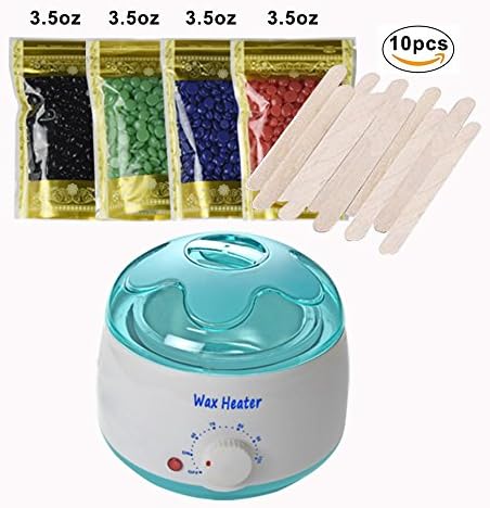 Wax Warmer, Mini Electric Temperature Control Hair Removal Kit SPA Hand Epilator Wax Warmer Machine for Hands&amp; Feet &amp; facial Wax Bean Melting pot Heater for Men &amp; women