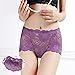 Women's Sexy Lace Panties Intimate Lingerie 3 Pack Briefs Sheer Mid Waist Underwear (XL)