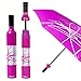 Vinrella Wine Bottle Umbrellas | Compact, Light, No Drip, Fun Gift, Manual, Waterproof, Anti-UV | Small Folding Bottle Umbrella for Rain - Artistic Purple