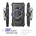 LG K8 Case, LG Escape 3 Case, LG Phoenix 2 Case, Venoro [Swivel Belt Clip] Full Body Protective Rugged Tough Shockproof Armor Hybrid Kickstand Holster Cover (Black)