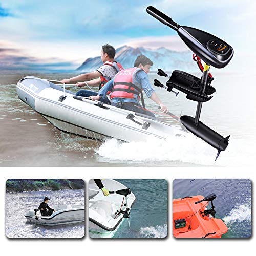 FULLWATT Trolling Motor 46/55 LBS Thrust Transom Mounted 8 Speed with