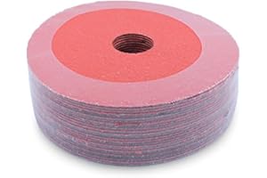 BHA Ceramic Resin Fiber Sanding and Grinding Discs, 4.5” x 7/8”, 80 Grit - 25 Pack