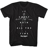 American Classics The Crow It Can't Rain All The Time T Shirt Black | Officially Licensed The Crow Tee, Vintage Style Gothic Graphic, Designed and Printed in the USA, Brandon Lee Fan Gift