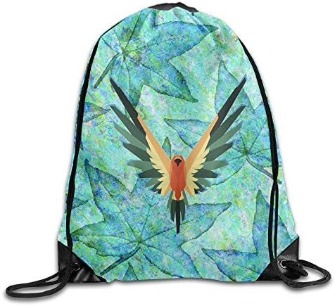 Logan Parrot Paul unique Logo Bag,Sport Gym Sack Drawstring Backpack Bag