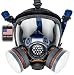 PD-100 Full Face Organic Vapor Respirator - Full Manufacturer Warranty - ASTM Tested - Double N95 Activated Charcoal Air filter Equivalent - Eye Protection - Industrial Grade Quality