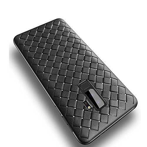 Galaxy S9 Plus Case, Best Share Ultra Slim Soft Bumper Breathe Case Skin Frosted Weaving Pattern Shock-Absorption Anti-scratch Protective Cover For Samusng Galaxy S9 Plus, Black