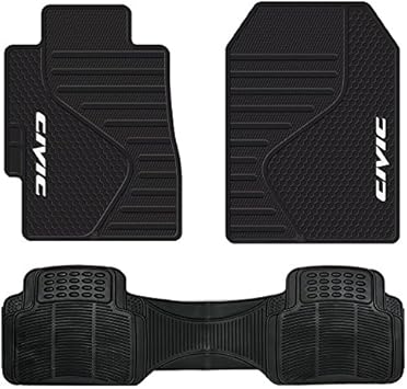 U A A Inc Rubber Front Mats All Weather Black Runner Universal