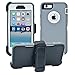 iPhone 6 / 6S Cover | 2-in-1 Screen Protector & Holster Case | Full Body Military Grade Edge-to-Edge Protection with carrying belt clip | Drop Proof Shockproof Dustproof | Grey / White
