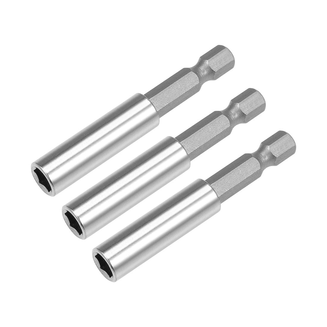 sourcing map 3 Pcs 1/4 Inch Hex Shank by 2.36 Inch Magnetic Bit Holder Extension, Quick Release Screwdriver Drill Bit Power Tool