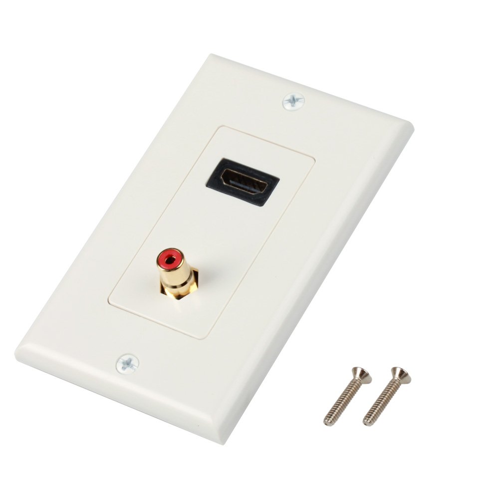Audio & Video Wall Plates Electronics RCA Wall Plate 4k Ultra HD UHD
