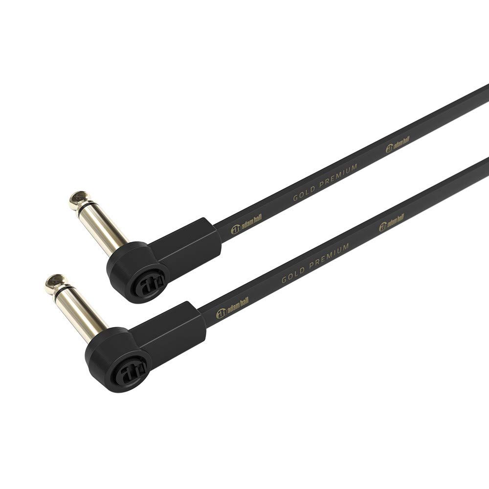 Adam Hall Cables 4 STAR IRR 0045 FLM - Pedalboard Patch Cable angled Jack TS | 0.45 m