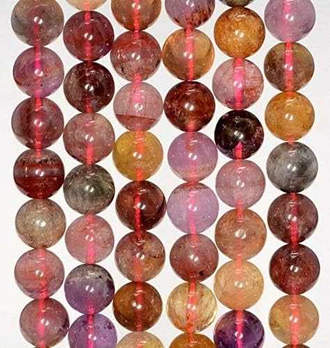 8MM Rare Cacoxenite AURALITE 23 Gemstone Grade AA Round Loose Beads 7", Beading, Jewelry Making, DIY Crafting, Arts & Sewing by Perfect Beads Store